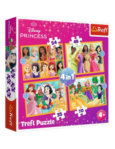 Puzzle 4en1 Disney Princess - Trefl