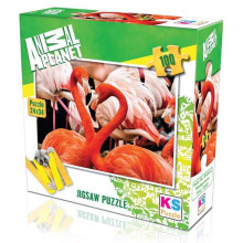 Puzzle Animal Planet Flamant Rose 100pcs 24x34cm - KS Puzzle