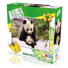 Puzzle Animal Planet Panda 100pcs 24x34cm - KS Puzzle