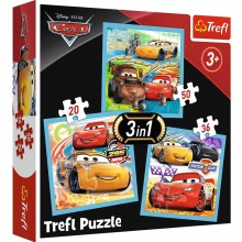 Puzzle Cars Disney 3en1 - Trefl