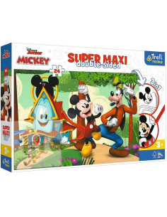 Puzzle Disney Junior 24pcs Double Face Super Maxi 3en1, Mickey - Trefl Primo