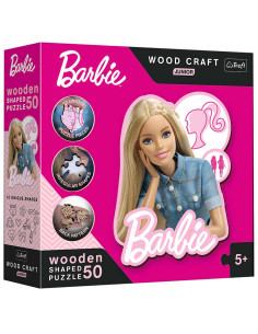 Puzzle en Bois Junior 50 pcs, Barbie - Trefl