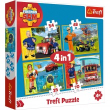 Puzzle Fireman Sam 4en1 - Trefl