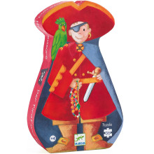 Puzzle Silhouette Le Pirate Et Son Trésor - Djeco