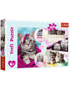 Puzzle Trefl 160Pcs Cars, Lovely Kittens - Réf.15371