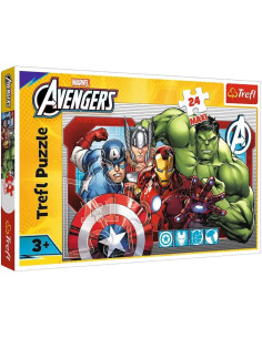Puzzle Trefl 24 pcs Maxi Marvel The Avengers - Réf.14378