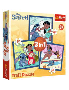 Puzzle Trefl 3en1 Disney Stitch - Réf.34896