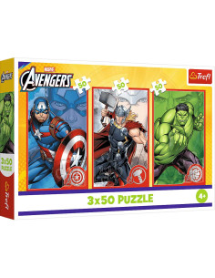 Puzzle Trefl 3x50 Marvel The Avengers - Réf.34891