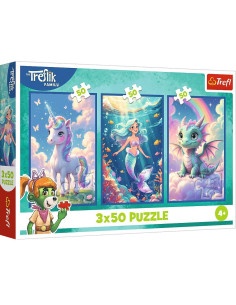 Puzzle Trefl 3x50 Together in a Colourful World - Réf.34879