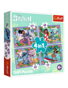 Puzzle Trefl 4en1 Disney Lilo&Stitch - Réf.34633