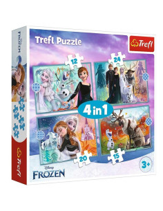 Puzzle Trefl 4en1 Frozen 2 - Réf.34381