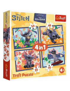 Puzzle Trefl 4en1 Holidays in Hawaii Stitch - Réf.34666