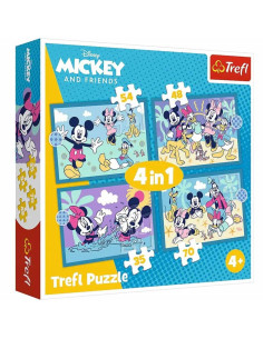 Puzzle Trefl 4en1 Mickey and Friends - Réf.34669
