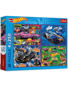 Puzzle Trefl Mattel Hot Wheels 4x250 pcs - Réf.13312