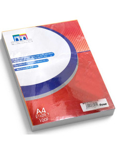 Rame Papier A4 Rose 160Gr, 100F - Ribat