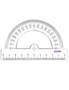 Rapporteur 180°/10 cm Essential - Purple