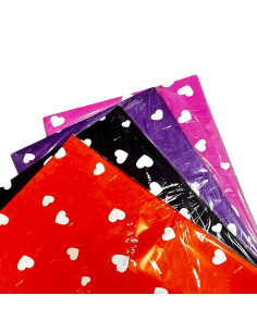 Rouleau Papier Cadeaux Transparent, Cœurs Blanche