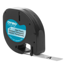 Ruban DYMO Pour Etiqueteuses LetraTag Plastique Transparent
