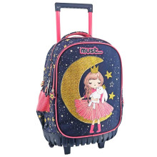 Sac à Dos à Roulettes Trolley MUST Girl Moon pour Ecoliers - Réf.585579
