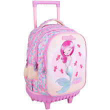 Sac à Dos à Roulettes Trolley MUST Mermaid Vibes pour Ecoliers - Réf.585843