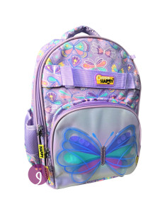 Sac à Dos Ecolier 1 Compartiment 26x38 cm Papillon, Happy - Réf.32210
