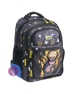 Sac à Dos Ecolier 2 Compartiments 43x30 cm Naruto, Happy - Réf.1628