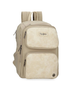 Sac à Dos pour Ordinateur 37cm, Jana Beige - Pepe Jeans