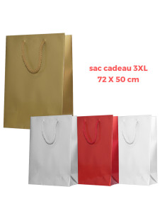 Sac Cadeau 3XL 72 x 50cm Elégant à Anses Tressées