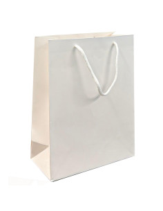 Sac Cadeau Blanc Uni Élégant , PM