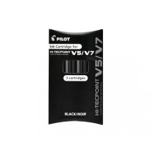 Set 3 Cartouches pour Stylo PILOT Hi-Tecpoint V5/V7 - Noir