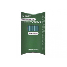 Set 3 Cartouches pour Stylo PILOT Hi-Tecpoint V5/V7 - Vert