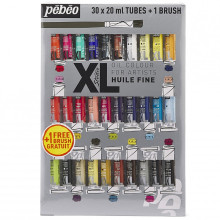 Set 30 Tubes Huile Fine XL + Pinceau - Pébéo
