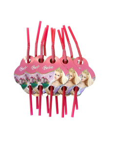 Set de 10 Pailles Anniversaire, Barbie