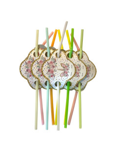 Set de 10 Pailles Anniversaire, Licorne