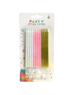 Set De 12 Bougies Anniversaire