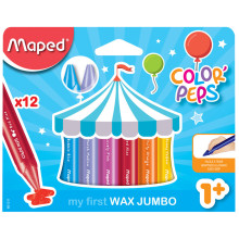 Set De 12 Crayons De cire Color'Peps Wax Jumbo - Maped