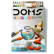 Set de 12 Crayons de Couleur Aquarellable, Aqua - Doms