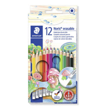 Set de 12 Crayons de Couleur avec Gomme - Staedtler