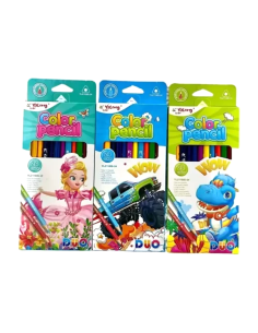 Set de 12 Crayons de Couleur Duo - Yalong