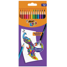 Set De 12 Crayons De Couleur Effaçables - Bic Kids