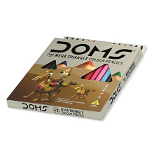 Set de 12 Crayons de Couleur Mega Triangle - Doms