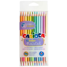 Set De 12 Crayons Double Pastel - Carioca