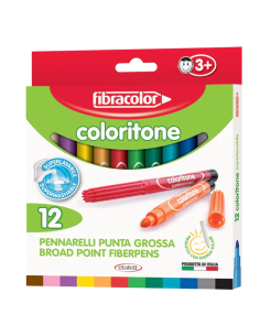 Set de 12 Feutres 5 mm - fibracolor
