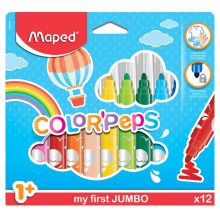 Set de 12 Feutres Jumbo +1 an, Maped - Réf.846612