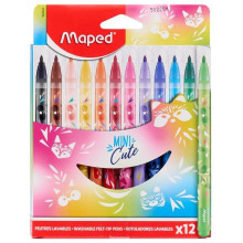 Set de 12 Feutres Mini Cut, Maped - Réf.845404