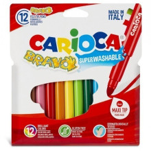 Set de 12 Feutres Ultra Lavables Bravo - Carioca