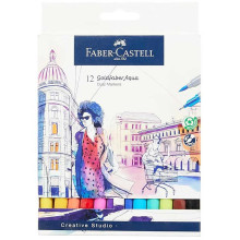 Set de 12 Marqueurs Goldfaber Aqua Double Pointe - Faber Castell