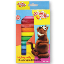 Set de 12 Pâtes à Modeler 200 gr, Kiddy Clay - Réf.BX-200-12
