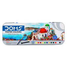 Set de 12 Pots de Gouaches avec Pinceau - Doms