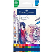 Set De 18 Feutres Aquarellable Goldfaber Double Pointe, Faber-Castell - Réf.164618